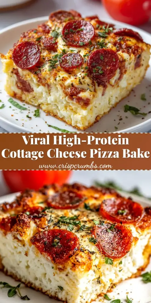 A steaming Cottage Cheese Pizza Bake in a white ramekin with five crispy pepperoni slices and golden melted mozzarella.