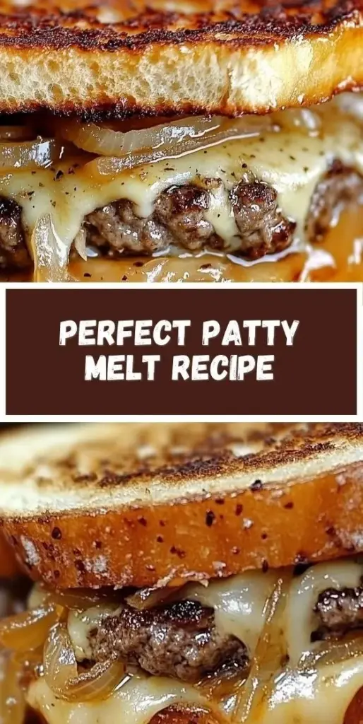 Patty Melt Recipe with Secret Sauce and Griddled Sourdough 3 A tall, gooey gourmet Patty Melt Recipe featuring dripping orange sauce, thick sourdough bread, and caramelized onions.