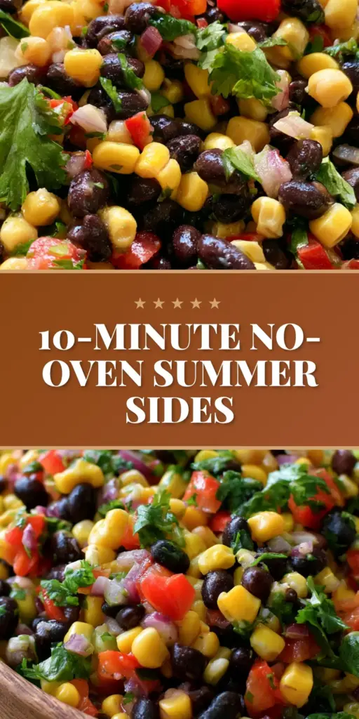 Close-up overhead shot of Mediterranean summer side dishes featuring cucumbers, heirloom tomatoes, and feta in a white bowl.