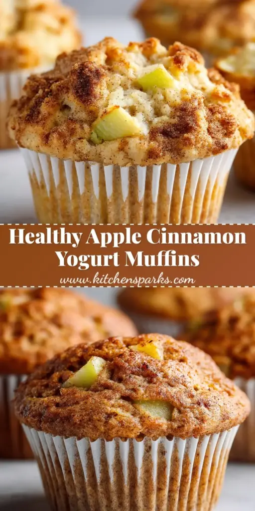 Apple Cinnamon Greek Yogurt Muffins: Healthy and Moist Recipe 4 A handheld smartphone photo of several healthy apple cinnamon Greek yogurt muffins in white pleated paper liners on a marble surface.