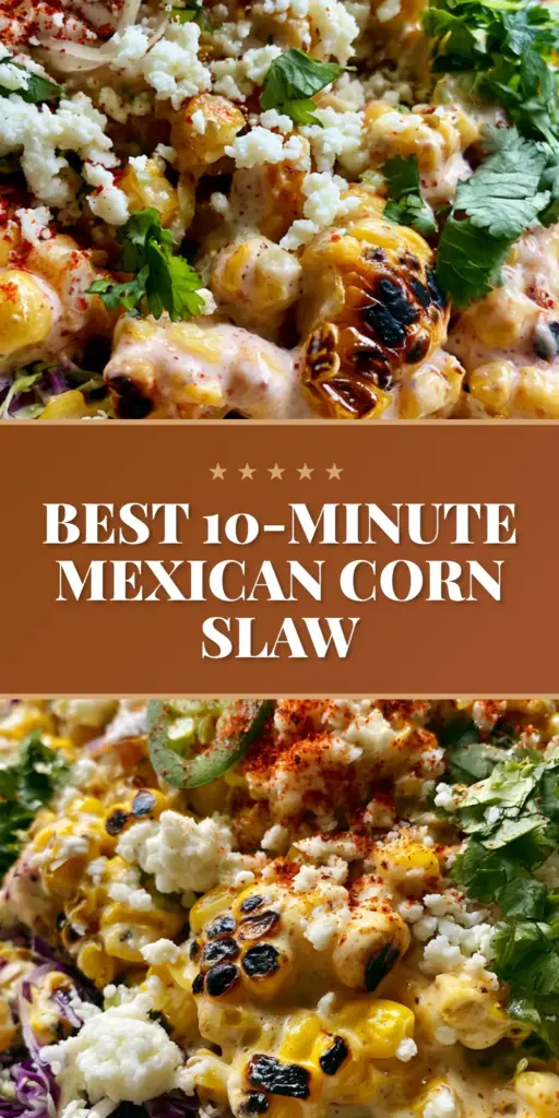 Extreme macro close-up of spicy corn slaw with charred corn, purple cabbage, and cotija cheese in a ceramic bowl. (spicy corn slaw)