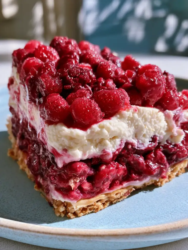 Summer pie recipes: The Ultimate No-Bake Mascarpone Berry Pie 1 A macro side-profile shot of a generous pie slice on a marble plate showing the graham cracker crust and aerated cream. (Summer pie recipes)