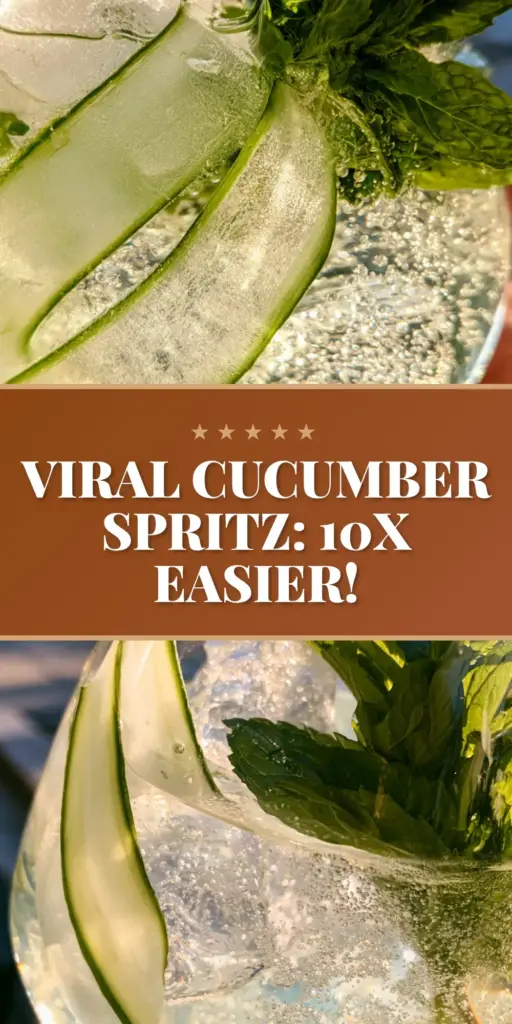 Cucumber Spritz: The Ultimate Botanical Summer Cocktail 3 A premium Cucumber Spritz in a crystal glass with translucent cucumber ribbons and fresh mint, held by a hand with a clean girl manicure on a marble table.