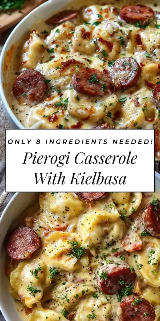A top-down view of a Crockpot Pierogi Casserole in a white crock with melted orange cheddar and green onions.