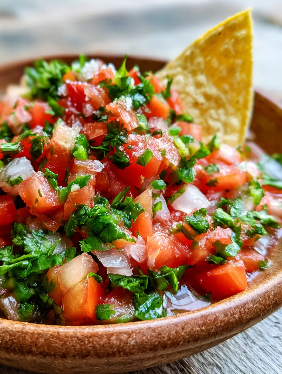A smartphone photo of Pico de Gallo showing the uniform dice of Roma tomatoes, white onions, and serrano peppers.