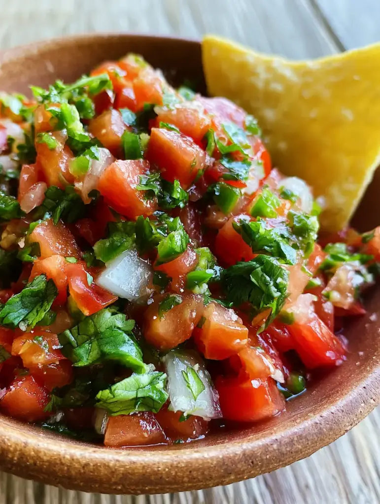 Freshly chopped cilantro and serrano peppers mixed into a vibrant Pico de Gallo salsa.